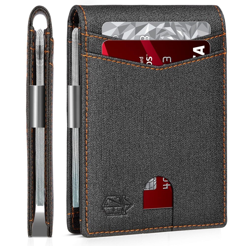 9089 Money Clip Wallets ,Slim Bifold Wallet 10-12 Cards, Leather Wallet
